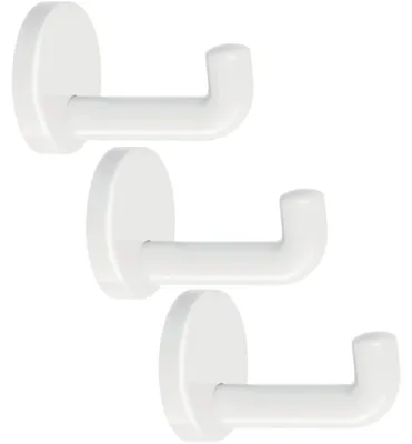 Image de Crochets muraux HEWI, profondeur 100 mm, lot de 3, polyamide, blanc pur