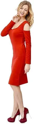 Produktbild von Damen Minikleid Schulterfrei Kleid Dress; S/M; Rot