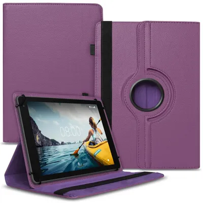 Produktbild von Schutzhülle 360 Grad Drehbar für VALE Tablet V10E / V10A Hülle Tasche CaseFarbe Uni 360 Taschen:Lila