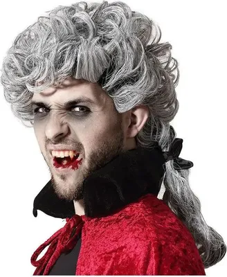 Produktbild von Atosa Halloween Vampir Korkenzieherperücke Rot  Rot One Size