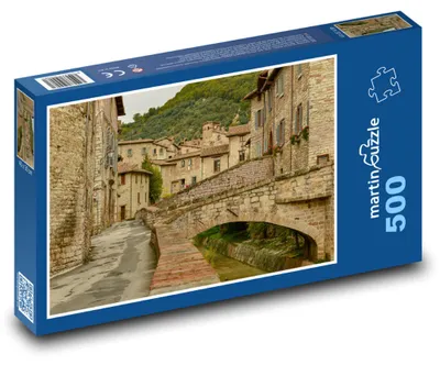 Obrázek produktu pro Puzzle 500 Italská kamenná vesnice Gubbio - martinpuzzle
