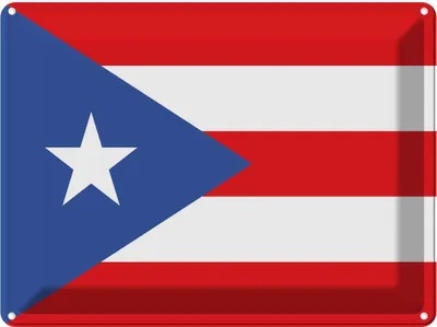 Produktbild von vianmo Blechschild 30x40 cm Puerto Ricos Rico Flagge Fahne Wappen