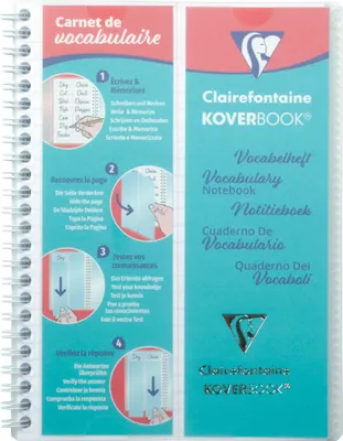 Produktbild von Clairefontaine 10x Koverbook, Vokabelheft A5, 50 Blatt liniert Farblos 161820C
