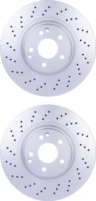 Produktbild von 2 Bremsscheiben gelocht Ø 67 mm 28 mm HELLA passend für u.a. MB C-KLASSE