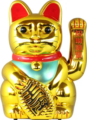 Produktbild von Glückskatze - Maneki-neko - Winkekatze - 40 cm - gold