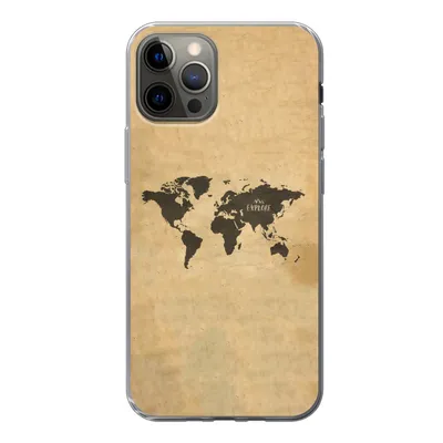 Produktbild von MuchoWow® Handyhülle Schutzhülle Hülle für iPhone 13 Pro Weltkarte - Vintage - Erforschen Silikon Softcase Handy Hülle - Handy-Tasche