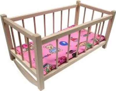 Image de berceau en bois pour poupées 38