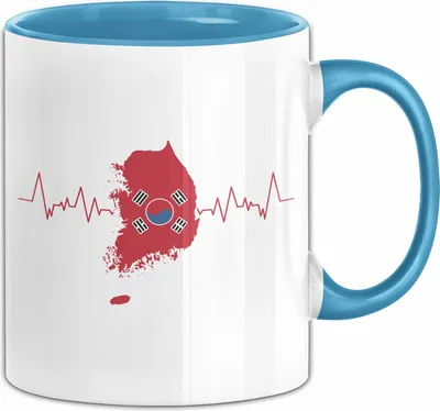 Produktbild von Seoul Tasse Geschenk Südkorea South Korea Kpop Kaffee-Becher Geschenkidee (Blau)