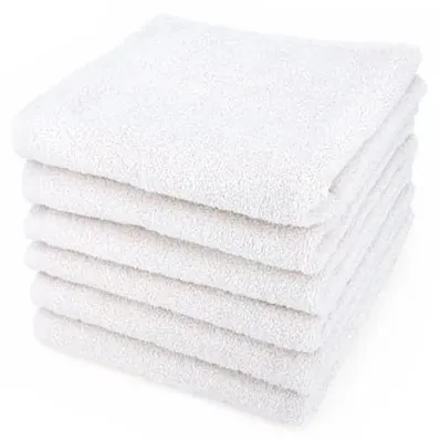 Produktbild von Set von 6 Weißen Handtüchern 50 x 85 cm aus 100% Baumwolle