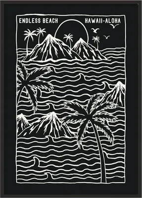 Image de Image Poster dans un cadre 53x73 cm Hawaii P1086