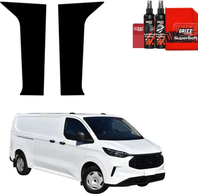 Immagine prodotto di Pellicola protettiva nera 2 in 1 per montante B - Ford Custom (2023-2026) Grizz Protector