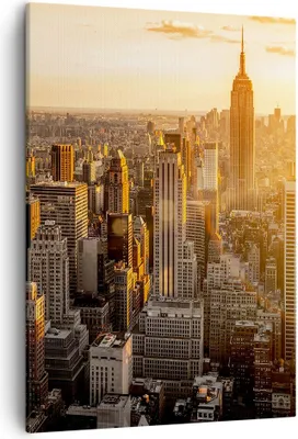 Produktbild von Bild auf Leinwand - Leinwandbild - Einteilig - New York Wolkenkratzer Manhattan - 50x70cm - Wand Bild - Wandbilder - Leinwanddruck - Wanddekoration - Leinwand bilder - Wandbild - PA50x70-2672