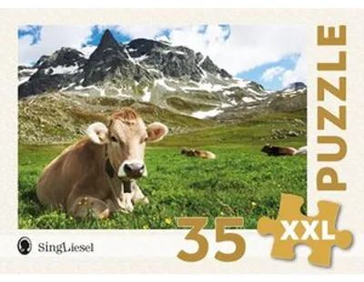 Produktbild von Demenz-Puzzle: Alpen. Das Demenz-Puzzle-Spiel mit 35 Puzzle-Teilen im XXL-Format.