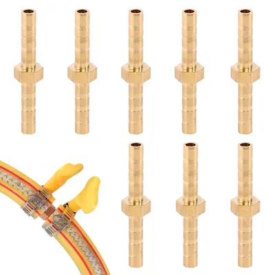 Schlauchverbinder 4 mm Messing – 8er Set, gerade Tülle