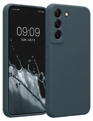 Produktbild von kwmobile Hülle kompatibel mit Samsung Galaxy S22 - Hülle Silikon gummiert - Handyhülle - Handy Case in Dunkler Schiefer