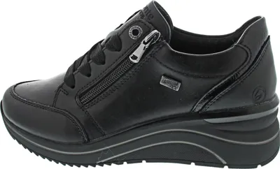 Produktbild von Remonte Damen Leder Sneaker in weite H mit loser Einlage D0T03, Größe:37 EU, Farbe:Schwarz