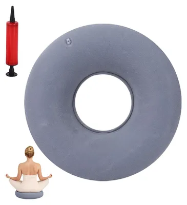 Orthopädisches Sitzkissen, aufblasbar, 34 cm, mit Luftpumpe