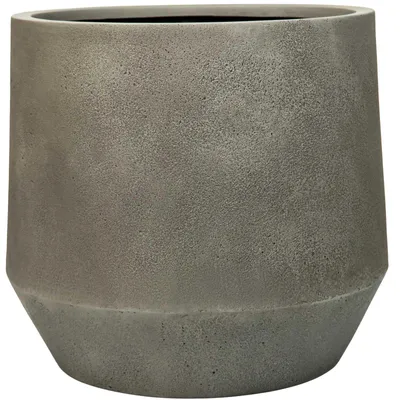 Produktbild von VIVANNO Pflanzkübel Fiberglas NEXORA Rund, Vesuvgrau Beton-Design - 54x48 cm