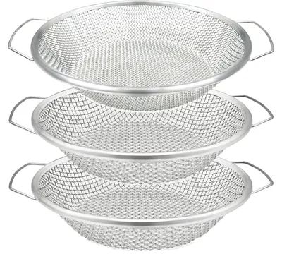 Produktbild von Gartensieb Set 3-teilig Erd- und Kompostsieb mit Griff für 20L Eimer Sieben von Kies und Vermikompost in 3mm 6mm 8mm