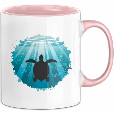 Produktbild von Schildkröte Tierliebhaber Tasse Geschenk Lustige Geschenkidee Spruch (Rosa)