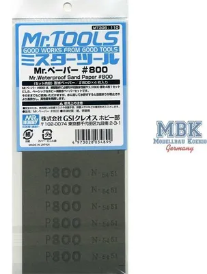 Image de GUNZE GSMT306 Mr Waterproof Papier abrasif grain 800, 4 feuilles