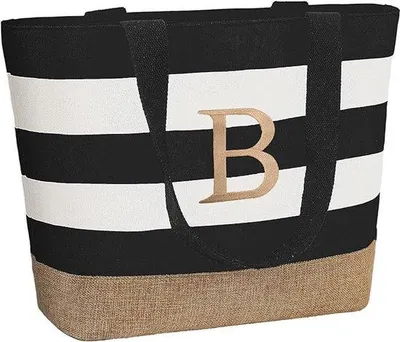 Immagine prodotto di Borsa da spiaggia personalizzata da donna, borsa della spesa capiente con cerniera