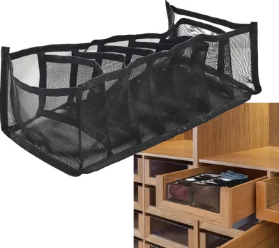 Produktbild von Schrank-Organizer – Aufbewahrungssystem mit 7 Fächern – Schubladenteiler – Aufbewahrungsbox – Aufbewahrungskorb – Organizer für Kleidung – Kleiderteil