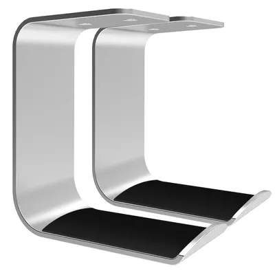 Produktbild von Kopfhörerhalter Kopfhörerhaken Headsethalter - Aluminium - Ohne Bohren - 2 Stück - Unter dem Schreibtisch