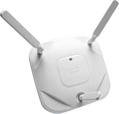 Produktbild von Cisco Aironet 1602E, 300 Mbit/s, IEEE 802.11a,IEEE 802.11b,IEEE 802.11g,IEEE 802.11h,IEEE 802.11n,IEEE 802.3af, 10,100,1000 Mbit/s, 2.4, 5, 32 MB, 256 MB