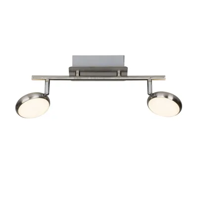Produktbild von Brilliant LED Deckenleuchte Double Silber 10W 900lm warmweiß 3000K schwenkbar