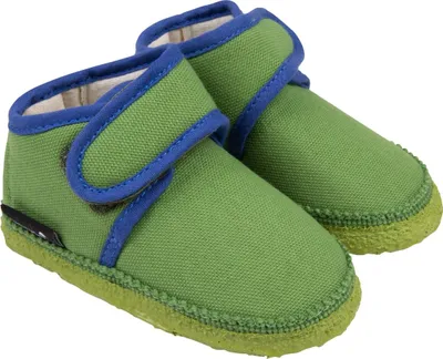 Produktbild von Nanga Luna Baby leichter Hausschuh Lauflerner Klett breiter Einstieg grün Gr.18-26 EUR 20