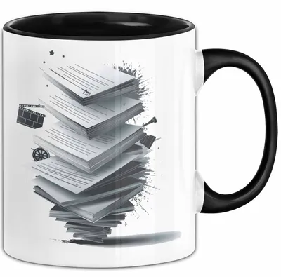 Produktbild von Drehbuchautor Tasse Geschenkidee für Filmskript Schreiber (Schwarz)