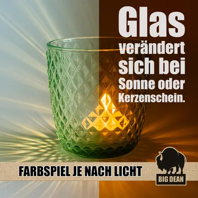 Windlicht Glas Set 6er - Grüne Teelichthalter In 3 Designs & 2 Größen Für Gemütliche Stimmung