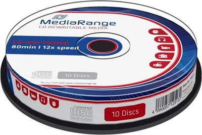 Produktbild von Famanu CD-RW 700MB/80min 12x Geschwindigkeit - 10 Stück Cakebox