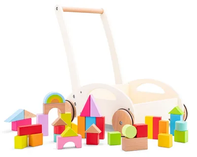 Produktbild von New Classic Toys Loopwagen met blokken