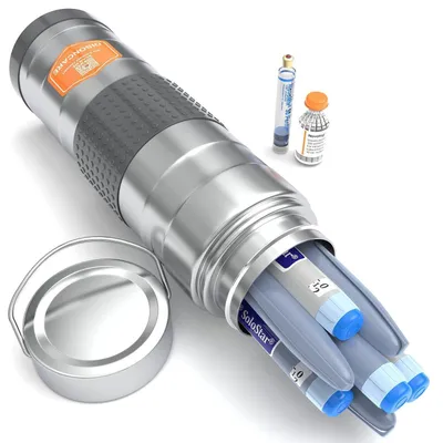 Produktbild von Insulin-Kühltasche Travel, 35 Stunden Kühlung 2-8°C, Große Kapazität, Silber