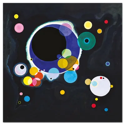 Image de Giallobus - Quelques cercles - Vassily Kandinsky - 70L x 70l cm - Tableau - Verre acrylique
