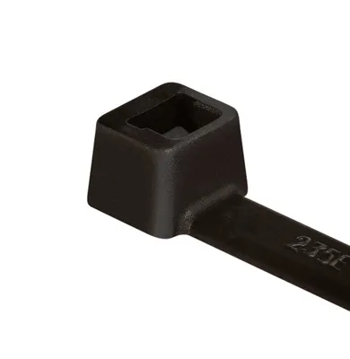 Obrázek produktu pro 100 Kus Stahovací páska 7,6x390 černá - Kabelová spojka 7,6x387mm černá T120R-W-BK-C1
