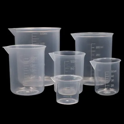 Messbecher-Set, 6-teilig, transparent, 25–500 ml, PP-Kunststoff