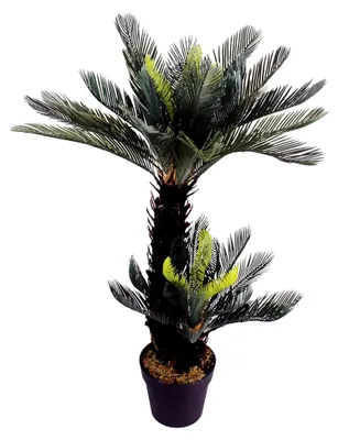 Produktbild von Künstliche Cycas Palme 100 cm mit 41 Palmenwedel im Topf