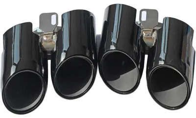 Image de DIEDERICHS 4205002 Enjoliveur d'échappement, enjoliveur de sortie d'échappement, noir, acier inoxydable noir chromé, pour PORSCHE PANAMERA (971)