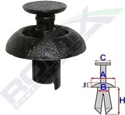 Immagine prodotto di ROMIX clip trim / modanatura di protezione C60459 per TOYOTA PRIUS (ZVW3_) 7mm 9 5mm