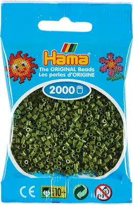 Produktbild von HAMA 501-84 Beutel mit Mini Perlen - Helle Olive