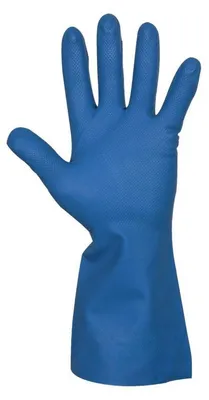 Produktbild von Haushaltshandschuhe Nitril, Blau, Gr. 10 | Packung (12 Stück)