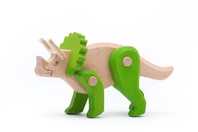 Produktbild von Bajo Triceratops Spielzeug - Extinct animals Serie - Lernspiel aus Karton
