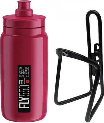 Image de Bouteille Elite Bordeaux + porte-bidon M-Wave noir