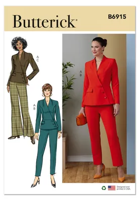 Produktbild von Butterick B6915B5 Damenhose & Jacke Schnittmuster 36-44