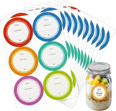 Produktbild von Famanu Selbstklebende Etiketten für Einmachgläser - Entfernbare 300 Stück
