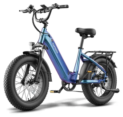 Produktbild von E-Bike Fatbike 250W 48V 15Ah Akku 55-80km Reichweite 20x4.0 Zoll Blau