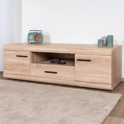 Produktbild von TV-Unterschrank Gabes 04, Farbe: Eiche Sonoma - 44 x 140 x 54 cm (H x B x T)